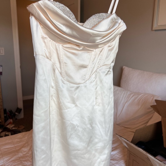 ‼️SOLD!— Hello Molly Touch of Sparkle Mini Dress - Champagne. - Picture 3 of 5